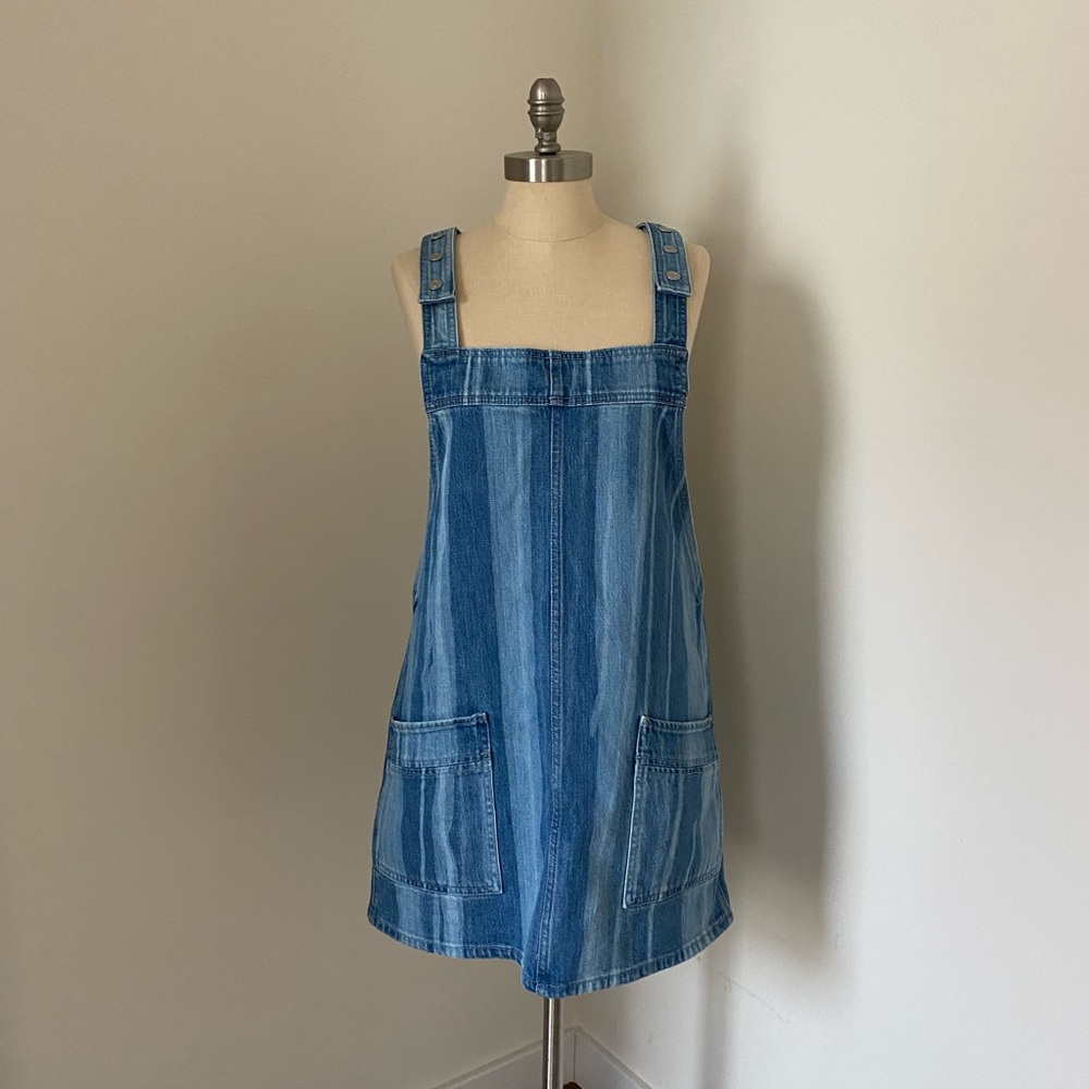 Free People Denim Overall Dress